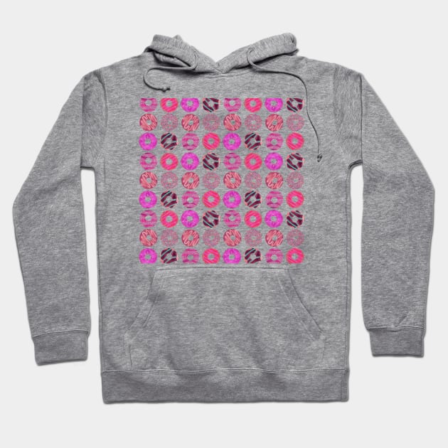 Donuts Magenta Hoodie by CatCoq